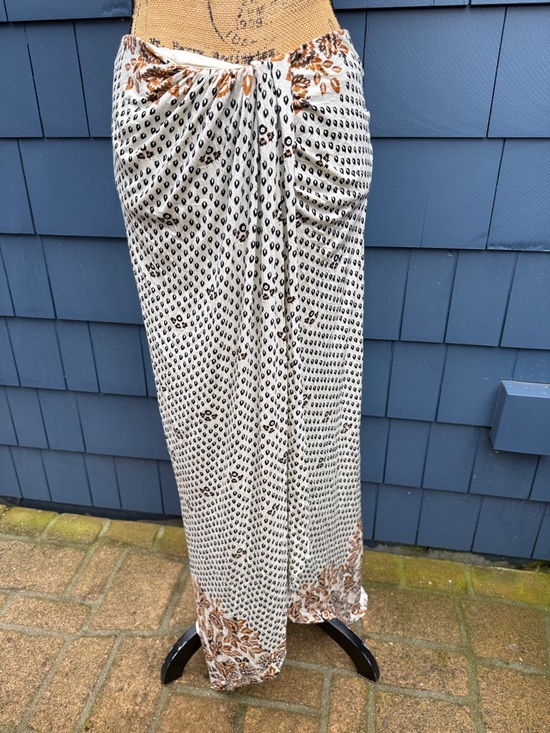 Free People Dresses & Skirts - Free People Cream and Brown Maxi Skirt